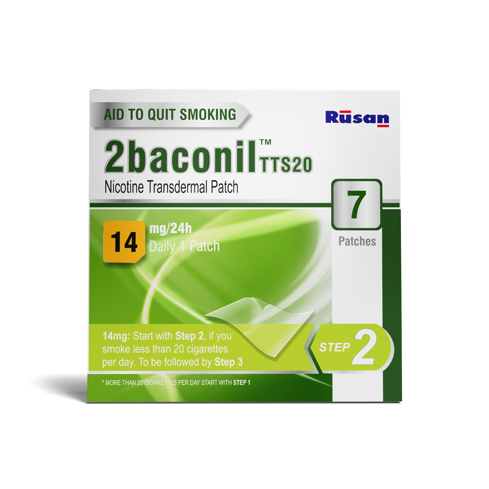 2baconil Nicotine Patch (14mg, 07mg and 07mg)