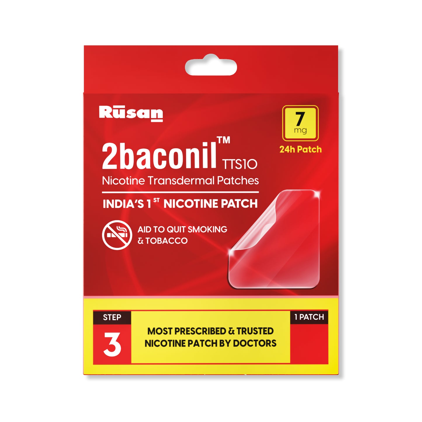 2baconil Nicotine Patch 7mg Step 3 (Trial Pack of 3)