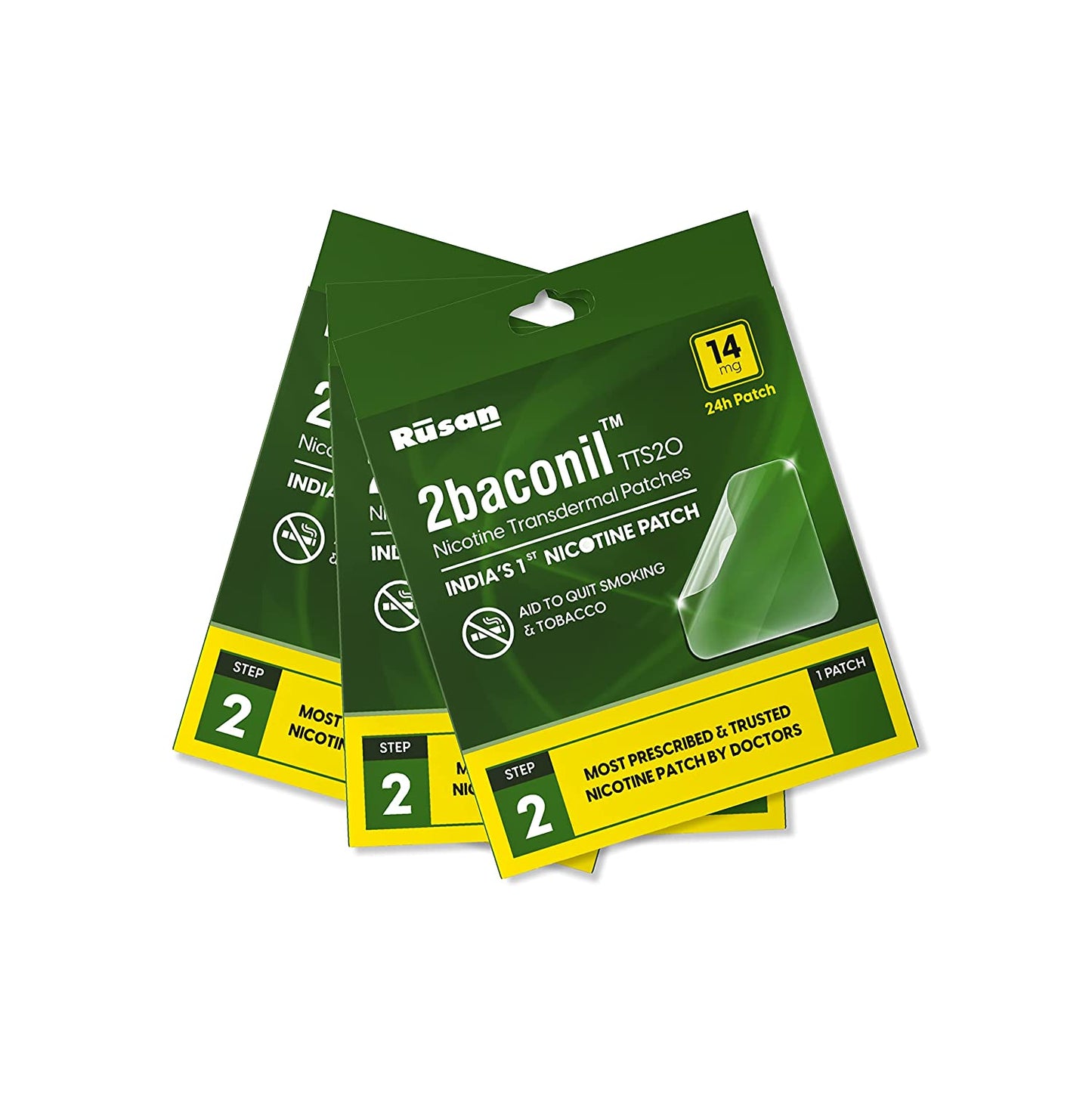 2baconil Nicotine Patch 14mg Step 2 (Trial Pack of 3)