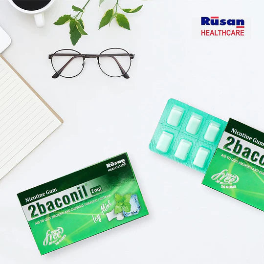 2baconil Nicotine Gum 2mg (Pack of 4)