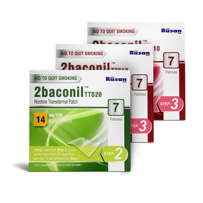 2baconil Nicotine Patch (14mg, 07mg and 07mg)