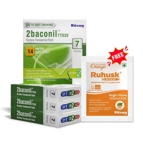 2baconil Nicotine Patch <br>14mg (Pack of 4) 1 month therapy
