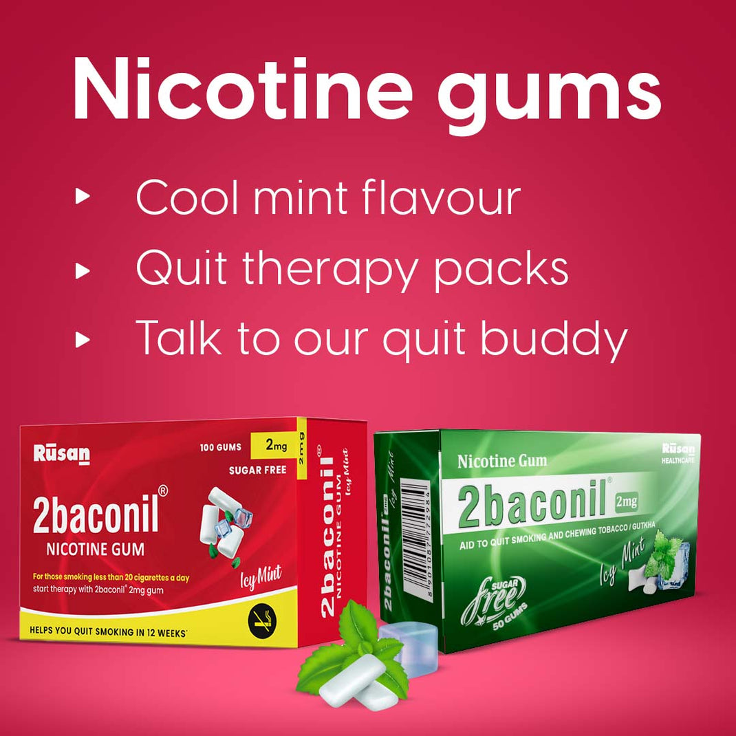 India's Leading Nicotine Chewing Gum Therapy AntiSmoking Gums