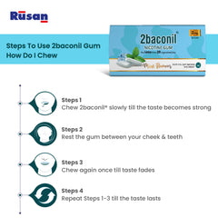 2baconil gums, 2mg, Mint flavour - tin, 90 gums ( pack of 3)