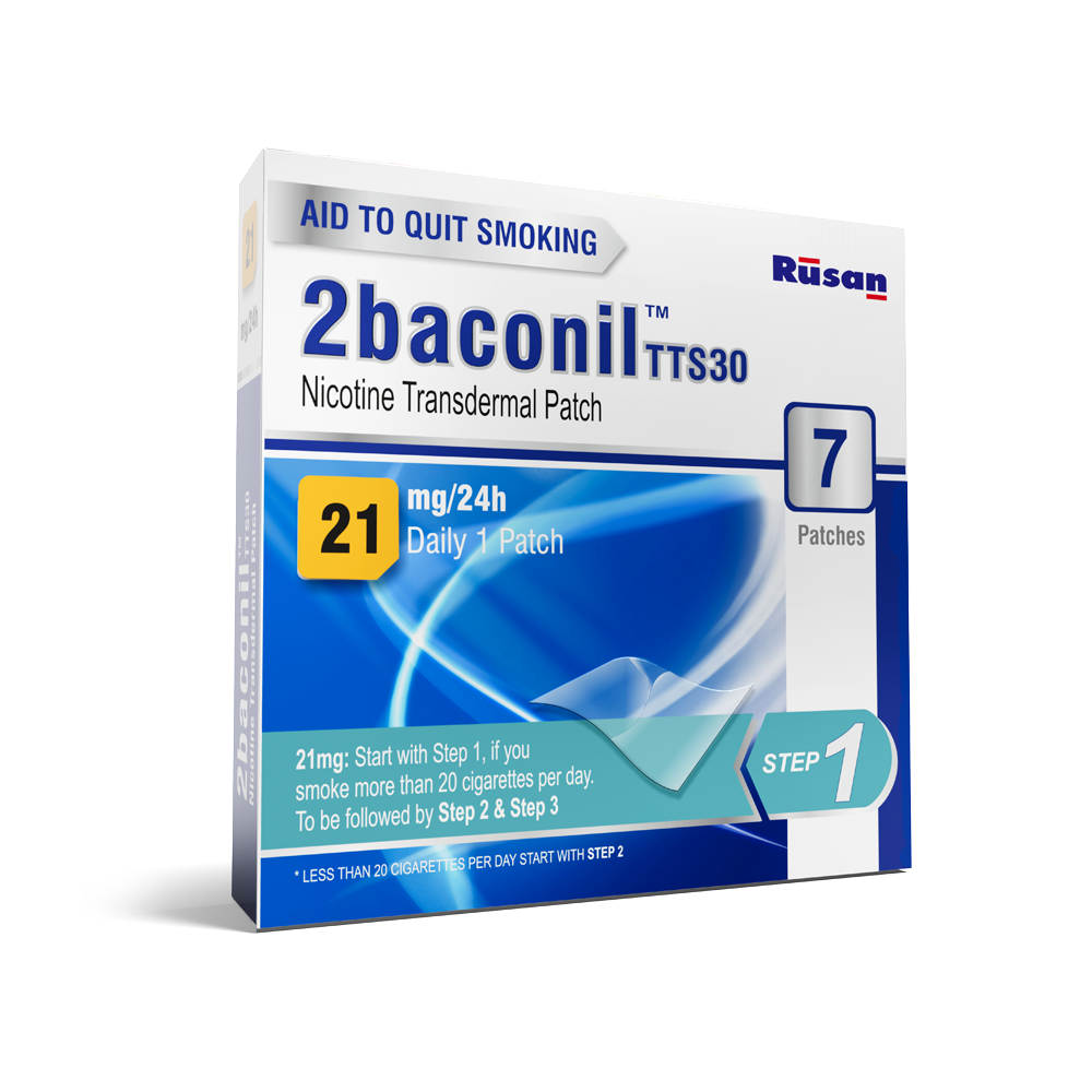 2baconil Nicotine Patch 21mg (Pack of 3)