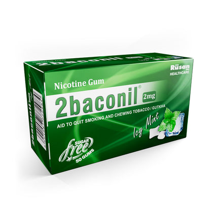 2baconil Nicotine Gum 2mg (Pack of 3)