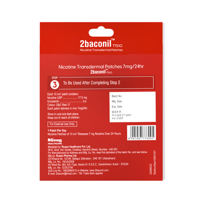 2baconil Nicotine Patch 7mg Step 3 (Trial Pack of 3)