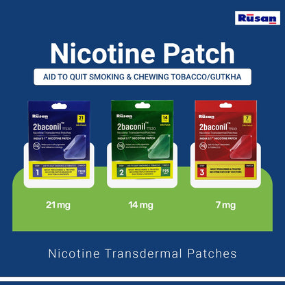 2baconil Nicotine Patch 21mg Step 1 (Trial Pack of 3)