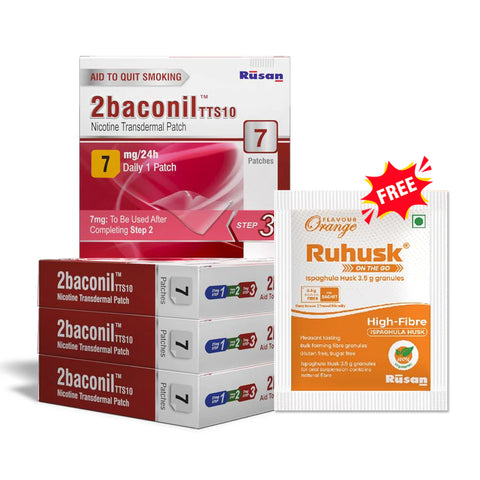 2baconil Nicotine Patch   <br>7mg - (Pack of 4) 1 Month Therapy