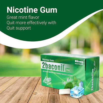 2baconil Nicotine Gum 2mg (Pack of 4)