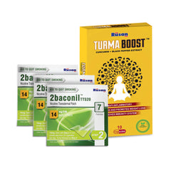 2baconil Nicotine Patch 14mg (Pack of 3) + Turmaboost ( Pack of 1)