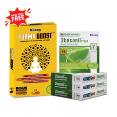 2baconil Nicotine Patch 14mg (Pack of 4) + FREE Turmaboost ( Pack of 1)