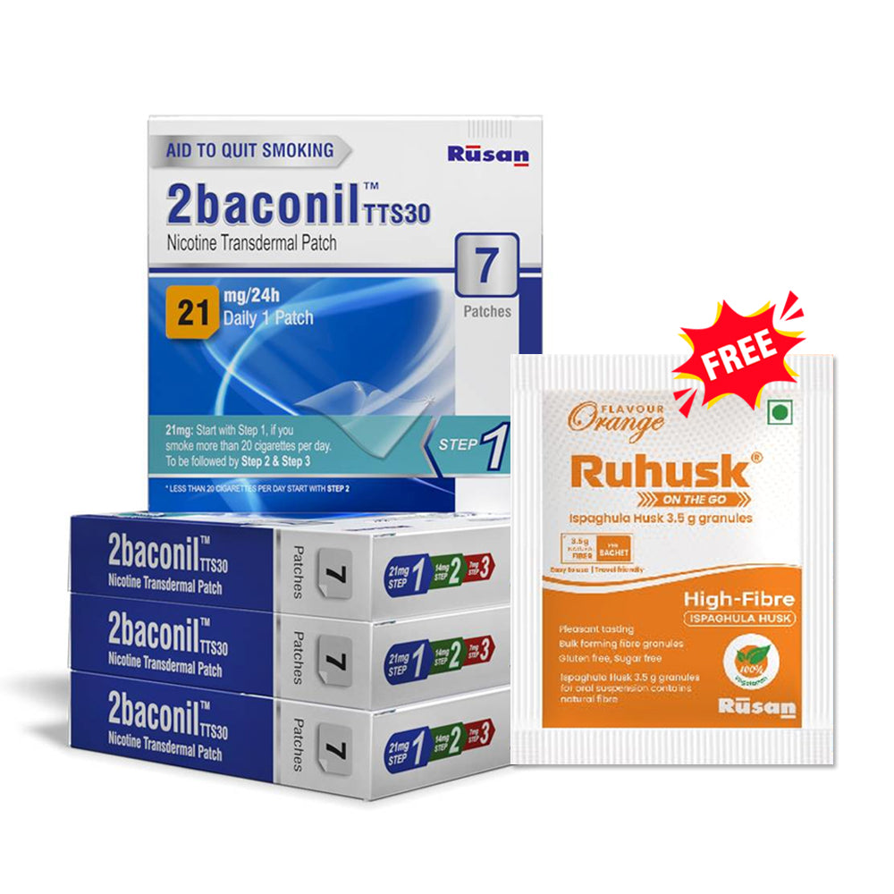 2baconil Nicotine Patch 21 mg, pack of 4